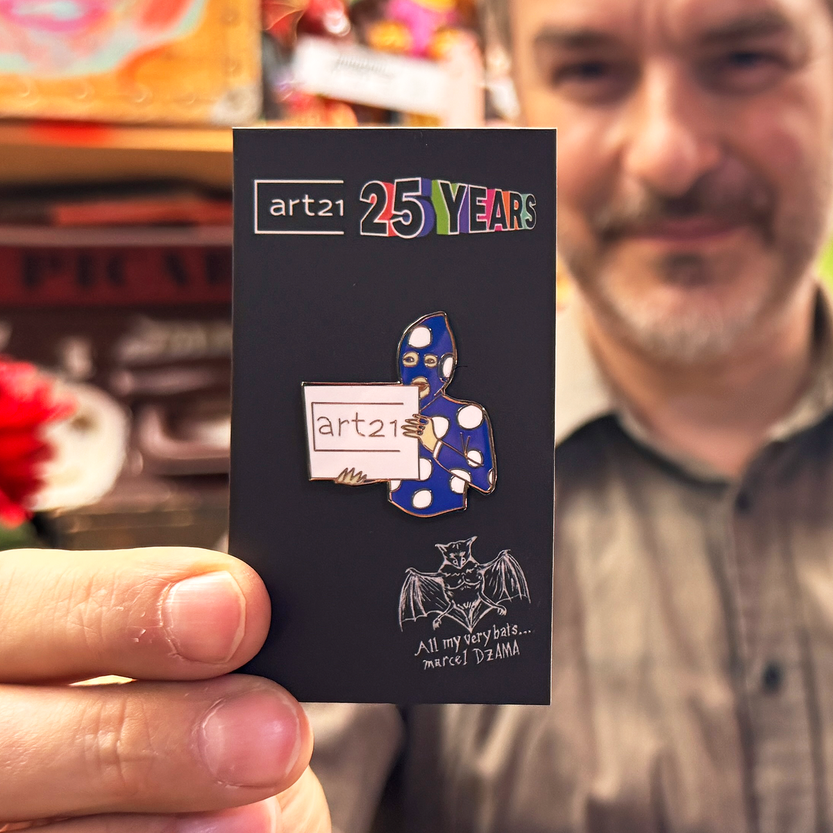 Marcel Dzama Enamel Pin (Figure)