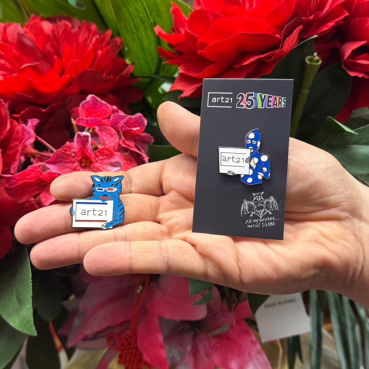 Marcel Dzama Enamel Pin (Cat)