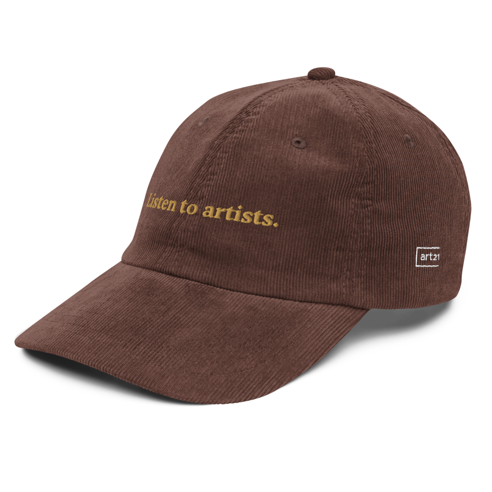 "Listen to artists" Corduroy Cap