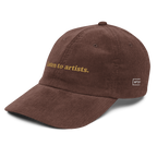 "Listen to artists" Corduroy Cap