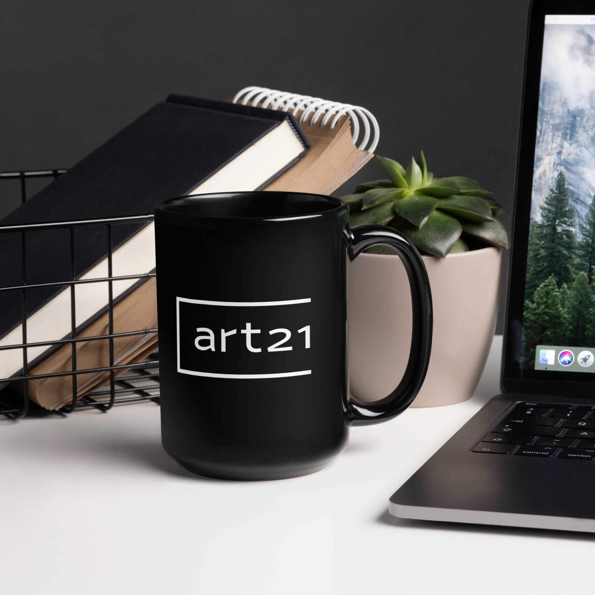 Art21 Black Glossy Mug (15oz)